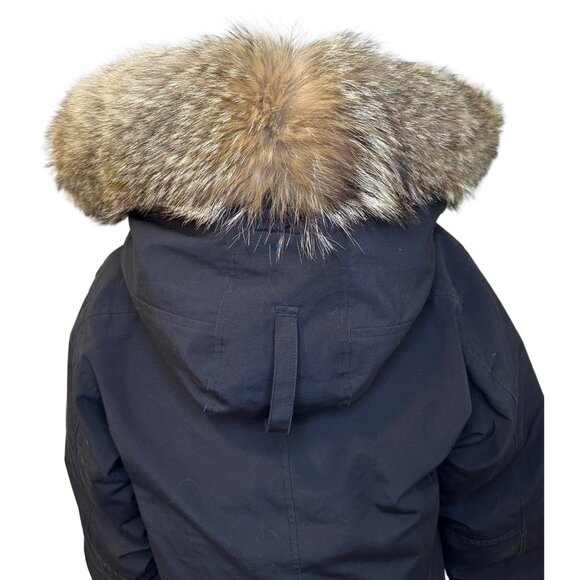 Genuine Coyote Fur Ruff Collar Trim Canada Goose with Button Loops 24 inch US